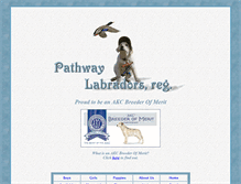 Tablet Screenshot of pathwaylabradors.com